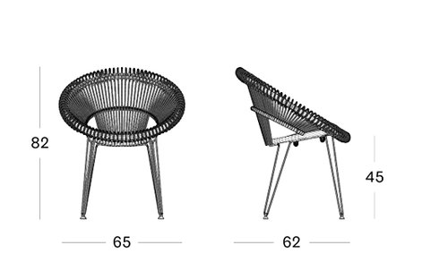 Curly dining chair