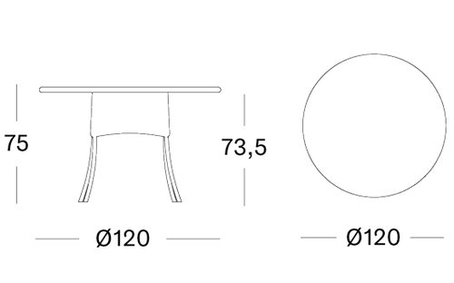 Safi dining table dia 120