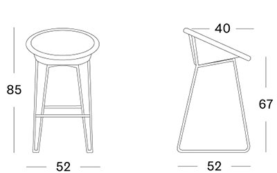 Joe counter stool sled base